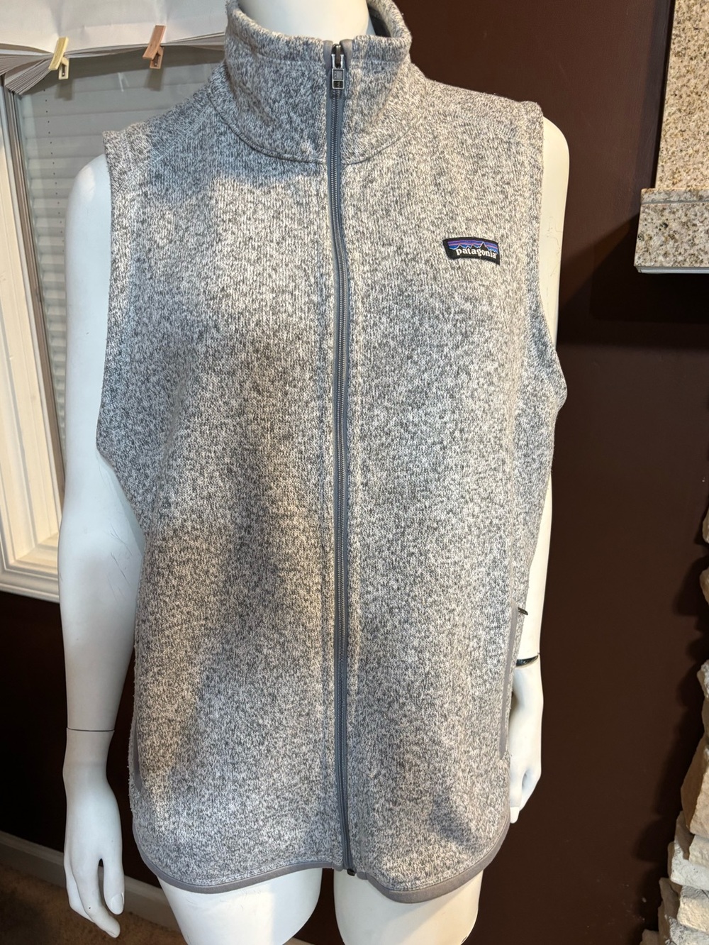 Patagonia Heather Gray Full-Zip Women's Fleece Vest